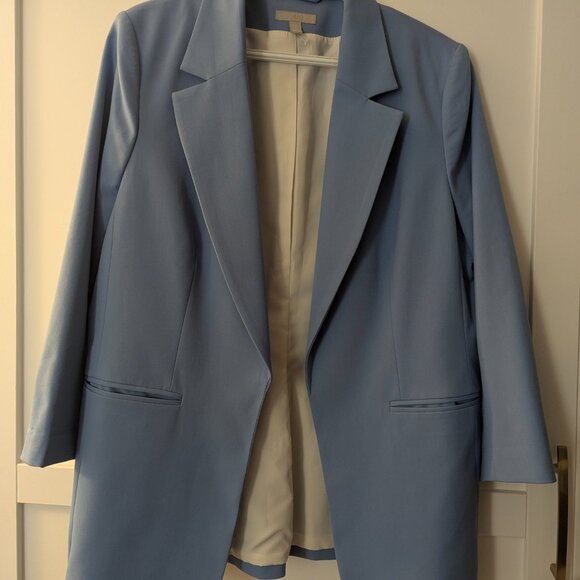 Sky Blue Open Blazer - Picture 2 of 6